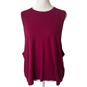 Spiritual Gangster berry purple sleeveless tank top size M/L